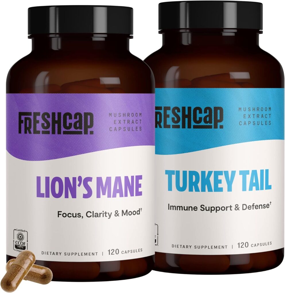 FreshCap, Brain and Body Bundle (Capsules) - Lion's Mane Mushroom 