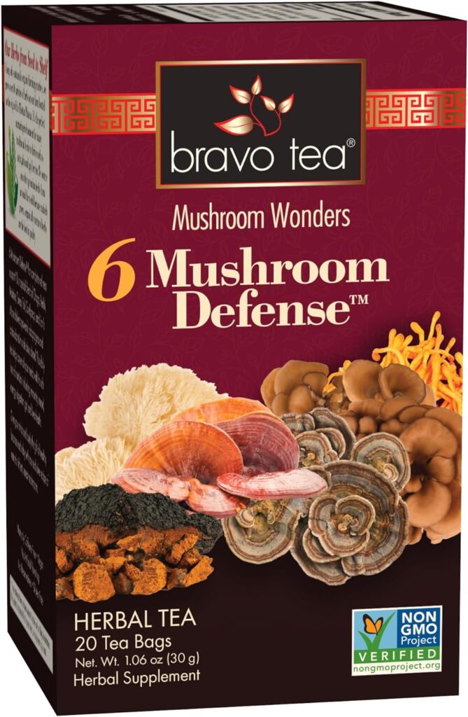 Bravo Tea 6 Mushroom Defense Herbal Tea