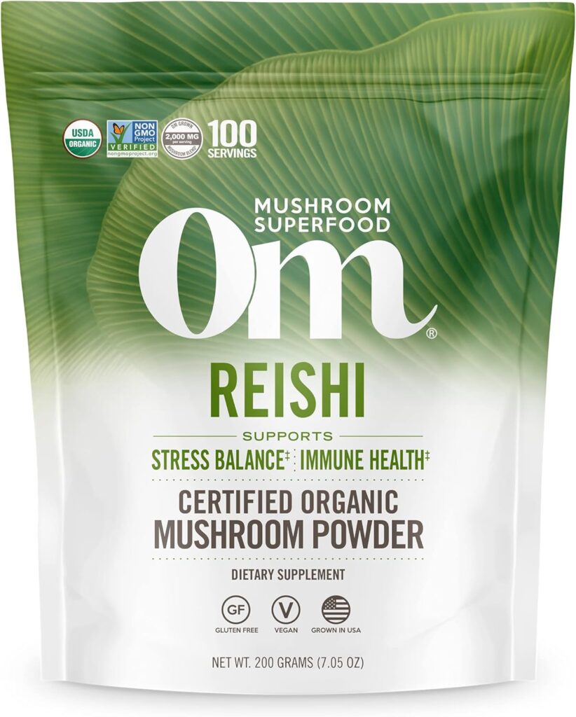 Om Mushroom Superfood Reishi Organic Mushroom Powder