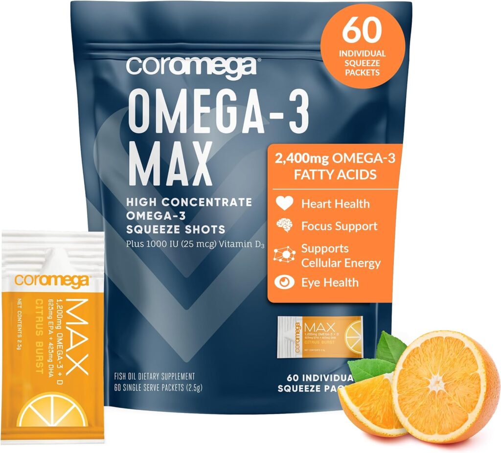 Coromega MAX High Concentrate Omega 3 Fish Oil