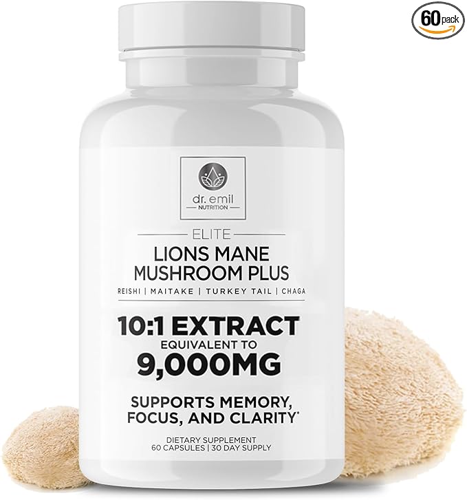DR. EMIL NUTRITION 9000mg Organic Lions Mane Supplement